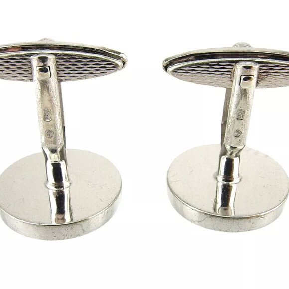 dunhill cuff logo button 925 Silver Authentic Used T19842 - Picture 4 of 9